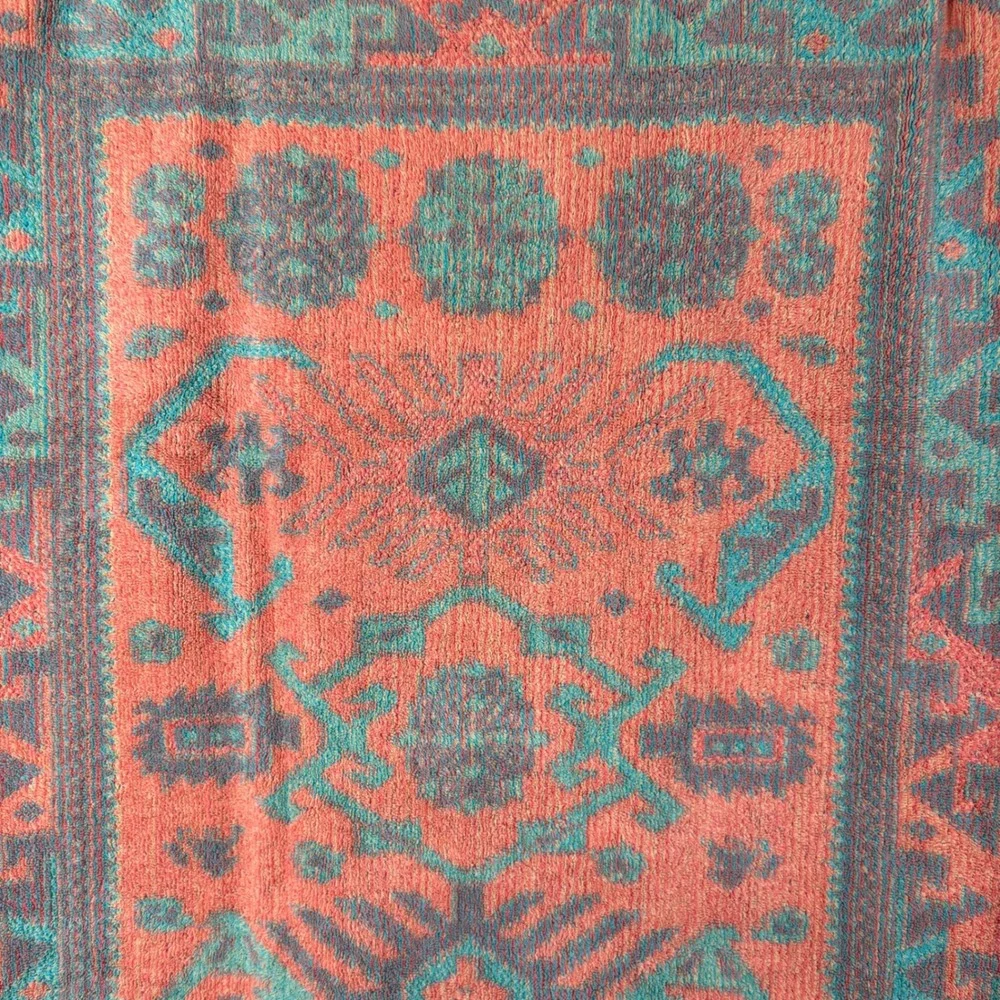 Ralph Lauren Cotton Towel Southwestern Aztec Tribal Purple Teal Pink 48x27 VTG